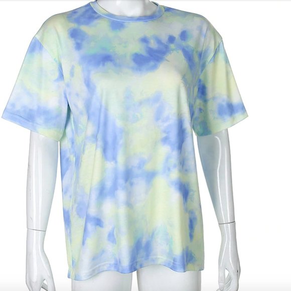 NEW Blue Tie Dye Short/Tshirt Set - Picture 3 of 3